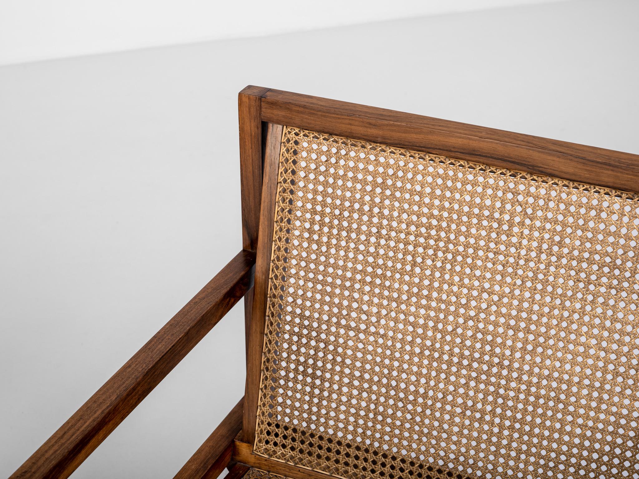 Joaquim Tenreiro Cane and Rosewood Armchair, circa 1958 For Sale 5