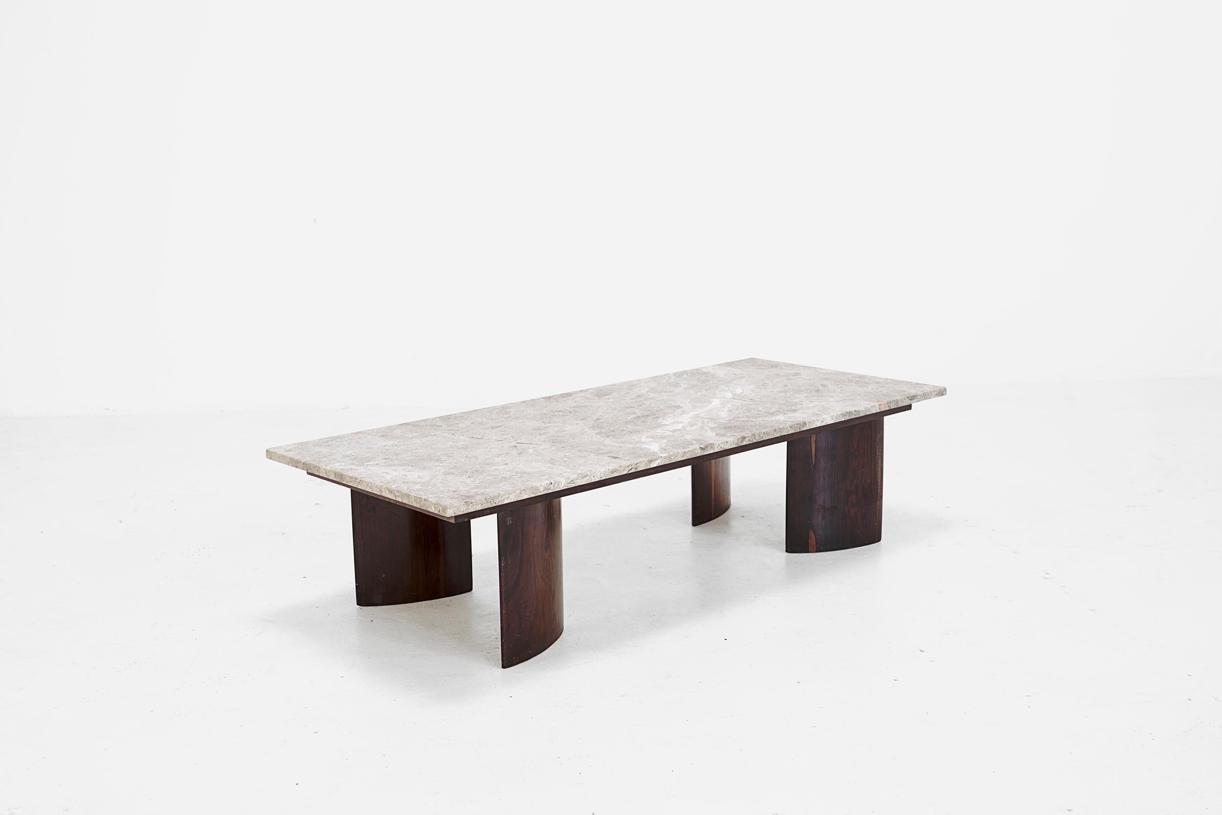 Table basse Joaquim Tenreiro:: Brésil:: 1950 Bon état - En vente à Barcelona, ES