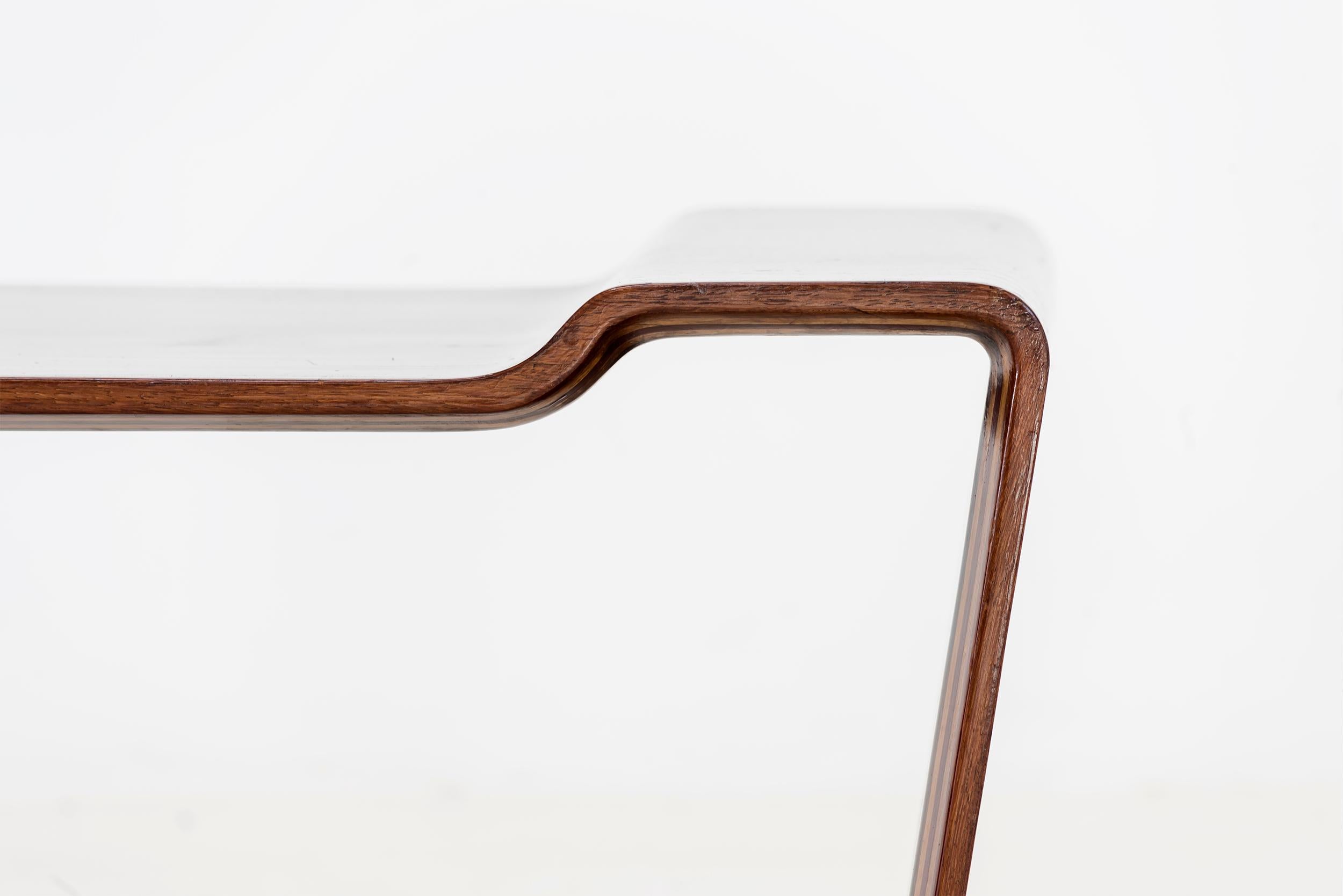 Brasiliano Tavolino con cinque Wood di Joaquim Tenreiro, Brasile, 1950 in vendita