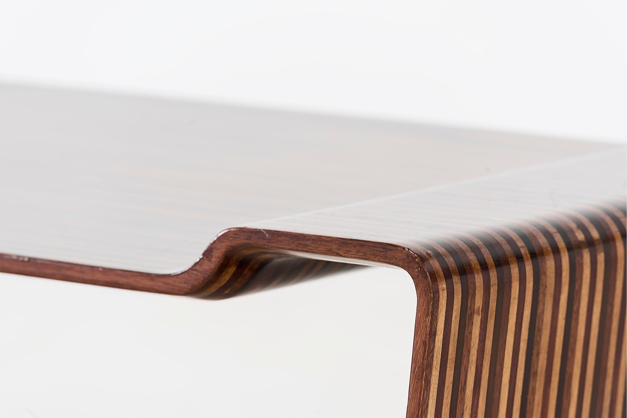 Tavolino con cinque Wood di Joaquim Tenreiro, Brasile, 1950 in vendita 1