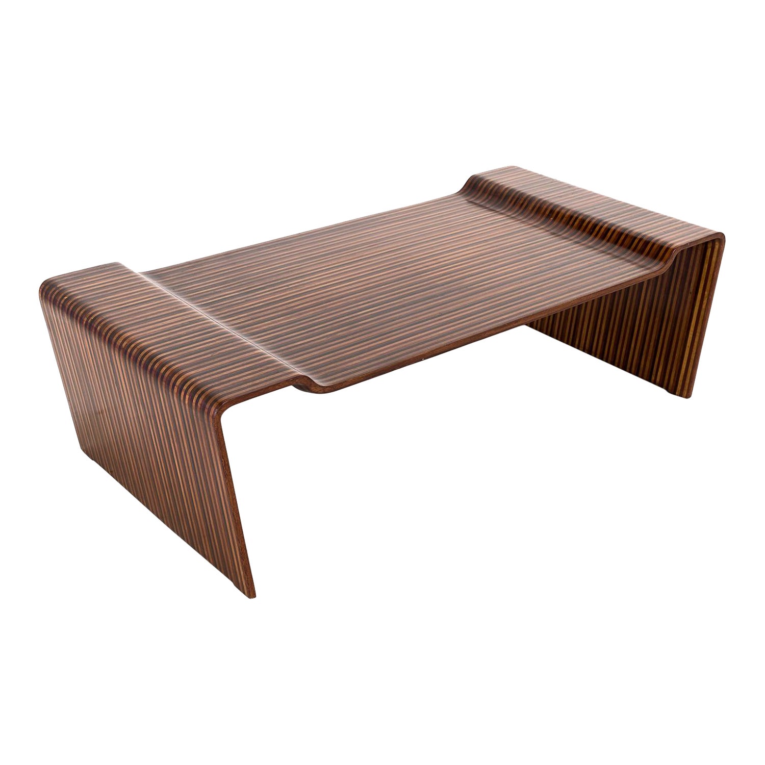 Table basse Joaquim Tenreiro avec cinq bois, Brésil, 1950