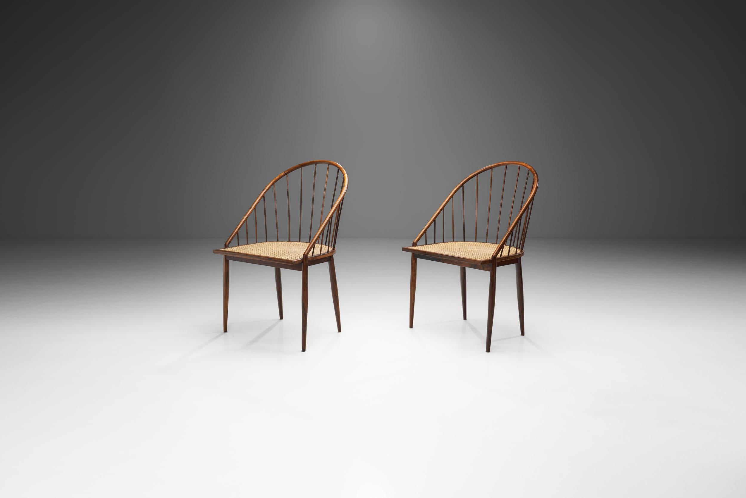 Mid-Century Modern Joaquim Tenreiro “Curva” Chairs, Brazil, 1960s