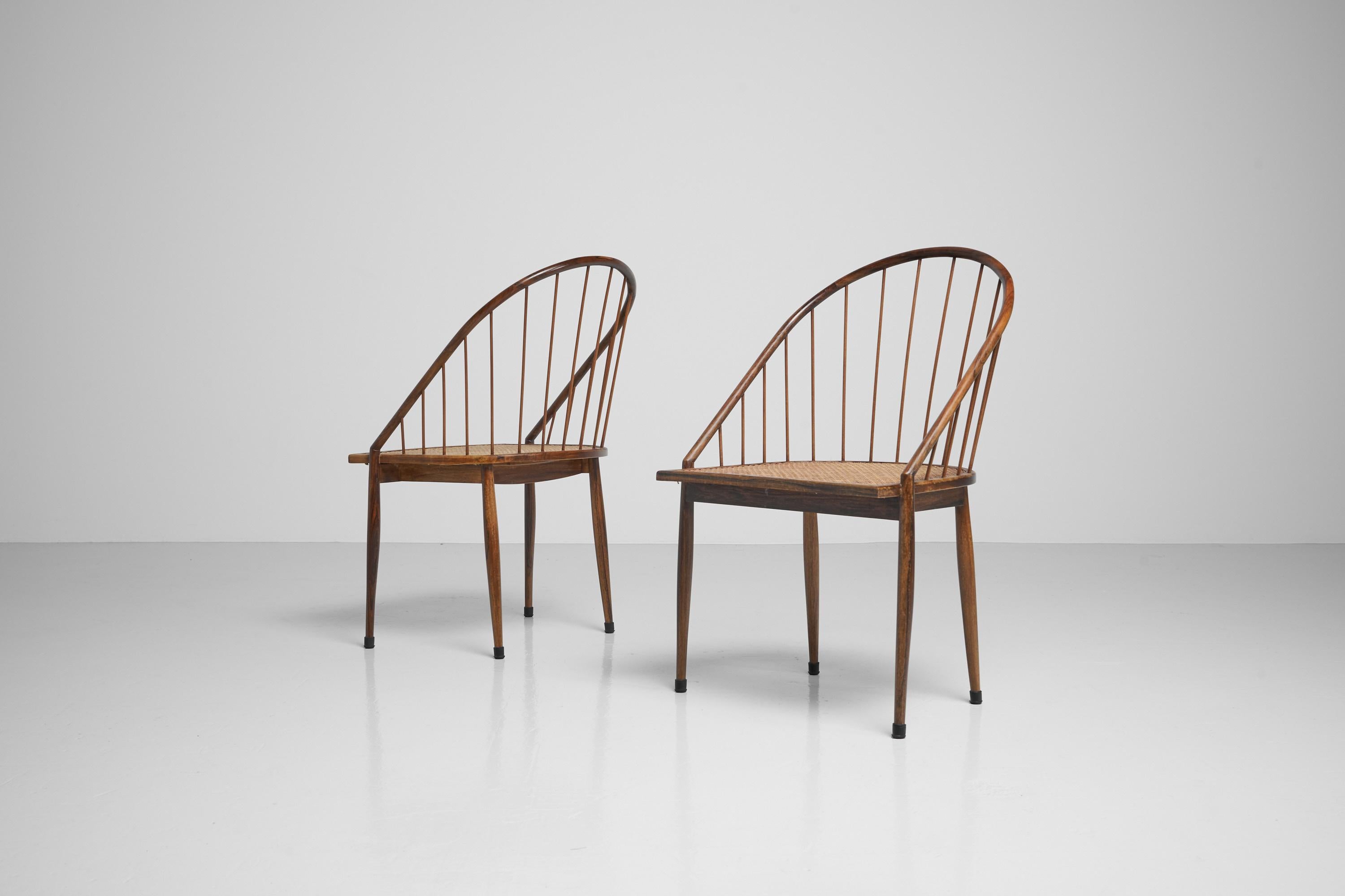 Joaquim Tenreiro Curva chairs set of 8 Brazil 1961 For Sale 3