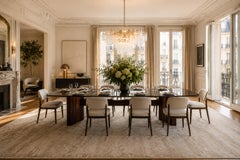 Joaquim Tenreiro Dining Table in Rosewood Veneer and Bronze Smoked Glass, Brazil