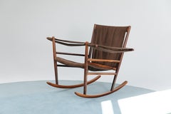 Joaquim Tenreiro Iconic Rocking Chair in Solid Rosewood