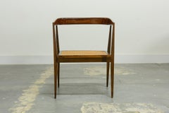 Joaquim Tenreiro Jacaranda Rosewood and Cane 'U' Armchairs, Brazil, c. 1960