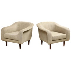 Joaquim Tenreiro Pair of "Curved" Lounge Chairs