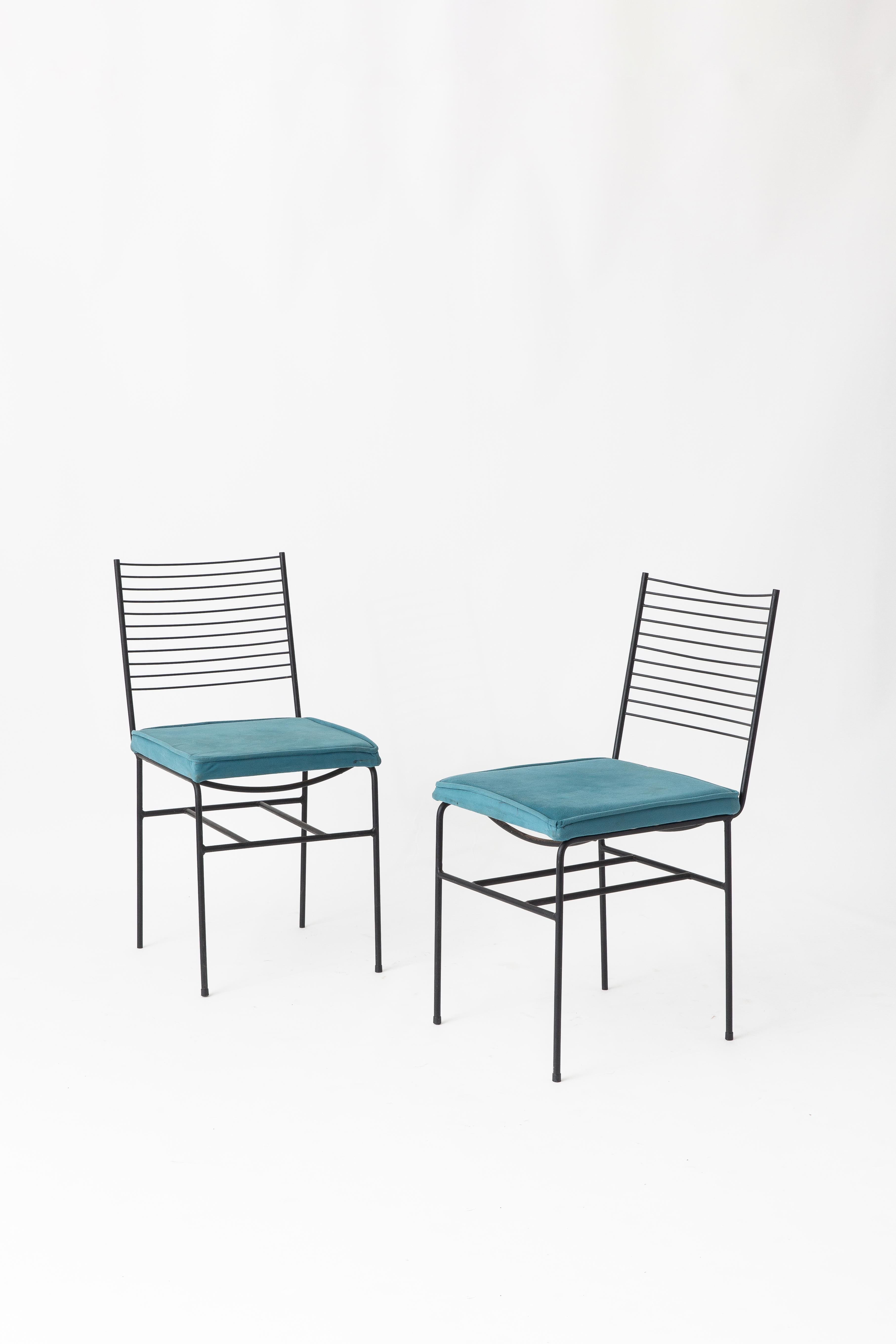 20th Century Joaquim Tenreiro Pair of Dining Chairs For Sale