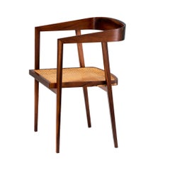 Vintage Joaquim Tenreiro Rosewood and Cane U Chair, circa 1960