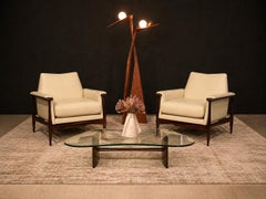 Joaquim Tenreiro Rosewood & Crystal Coffee Table — Organic Form, Brazil, 1960s