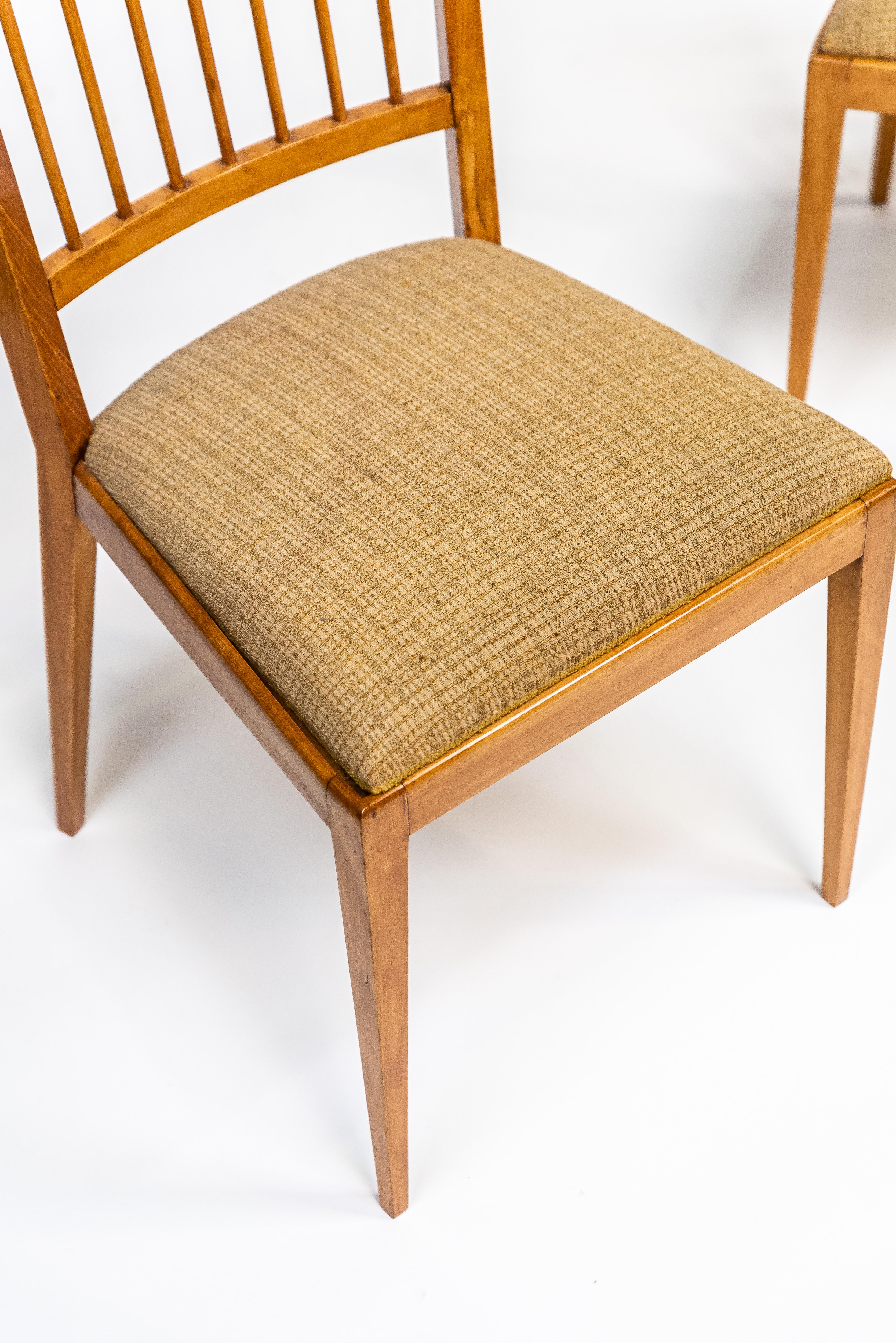 Joaquim Tenreiro, Set 6 Chairs, 1950 In Excellent Condition In PARIS, FR