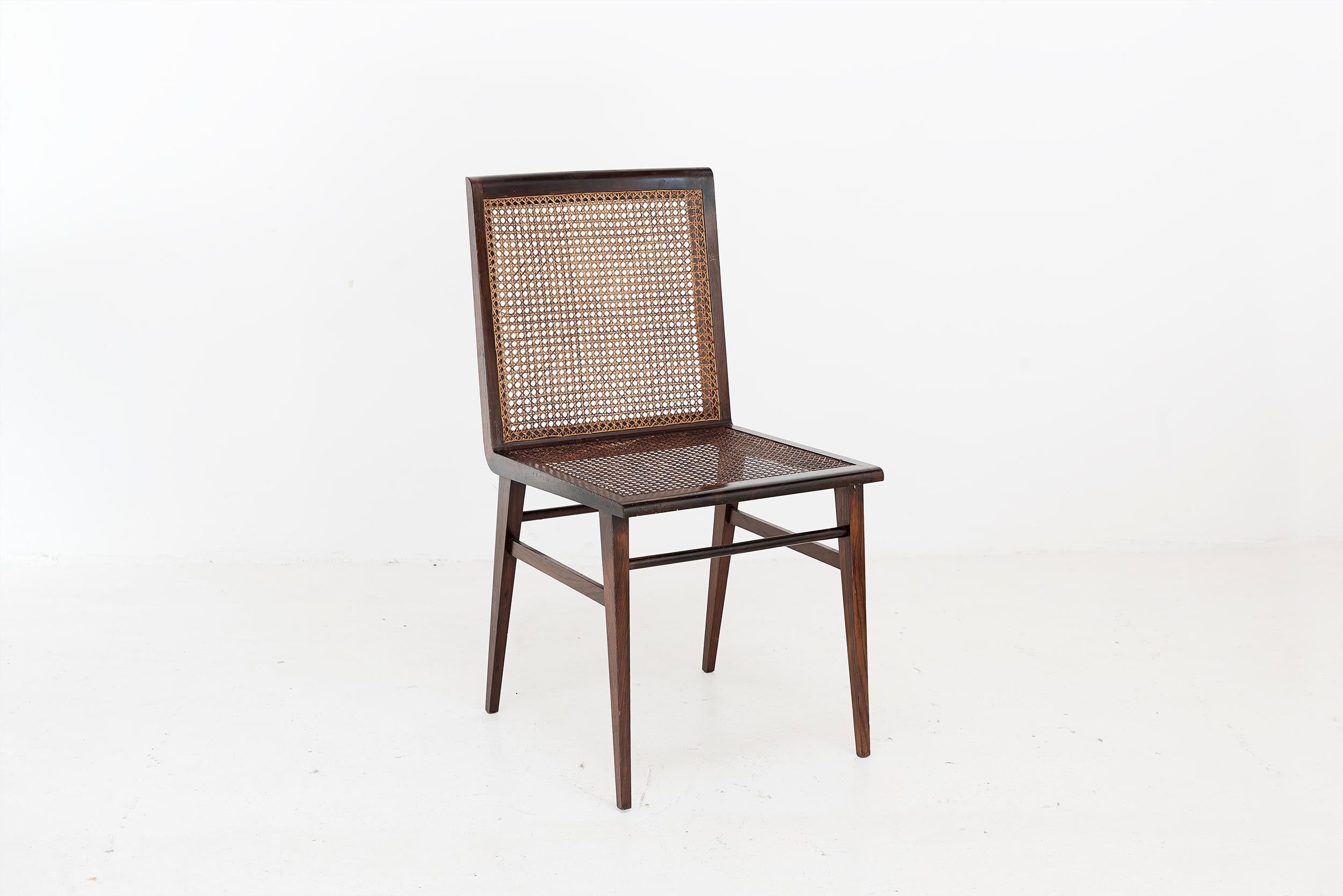 Joaquim Tenreiro, Set of 8 Chairs Variant of the “Cadeira baixa para quarto” In Good Condition For Sale In Barcelona, ES