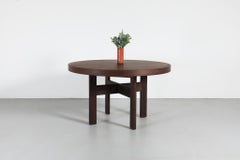 Joaquim Tenreiro Style Round Wenge Table, Dutch Mid-Century
