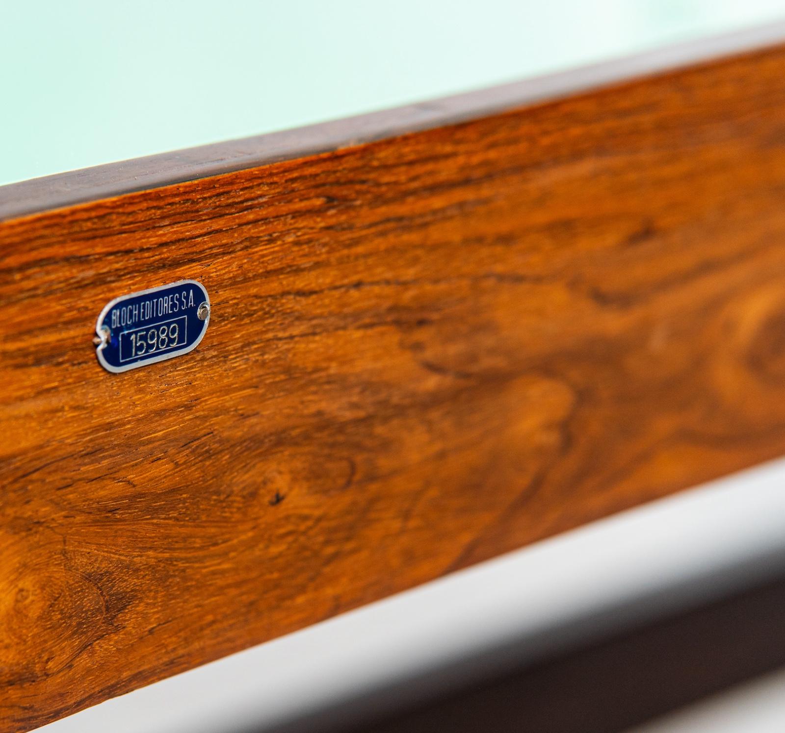 Mid-20th Century Joaquim Tenreiro, Writing Desk in Rosewood for Bloch Editores, 1960s, Brazil For Sale