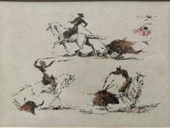 Joaquim Terruella Matilla - Coloured Etchings (4) - Bullfighting