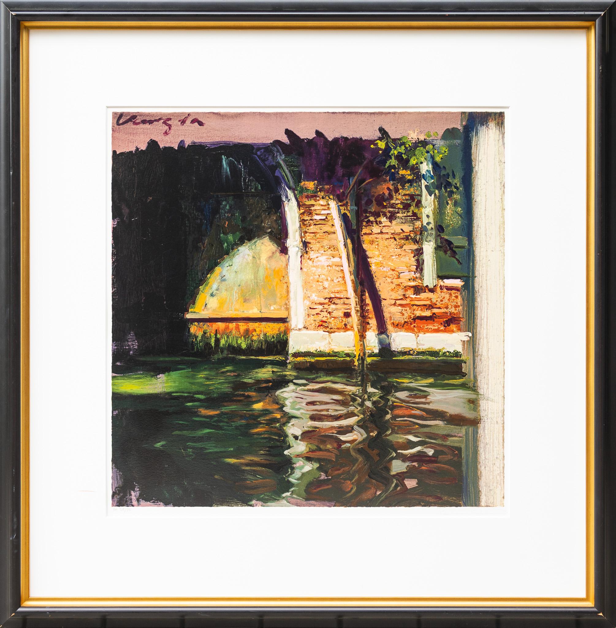 Canal Venezia, Serigrafia firmata, Edizione 58/75 - Print di Joaquim Torrents Lladó
