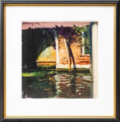 "Canal Venezia" Sunny Dramatic Scene of Venice, Italy with Reflective Water