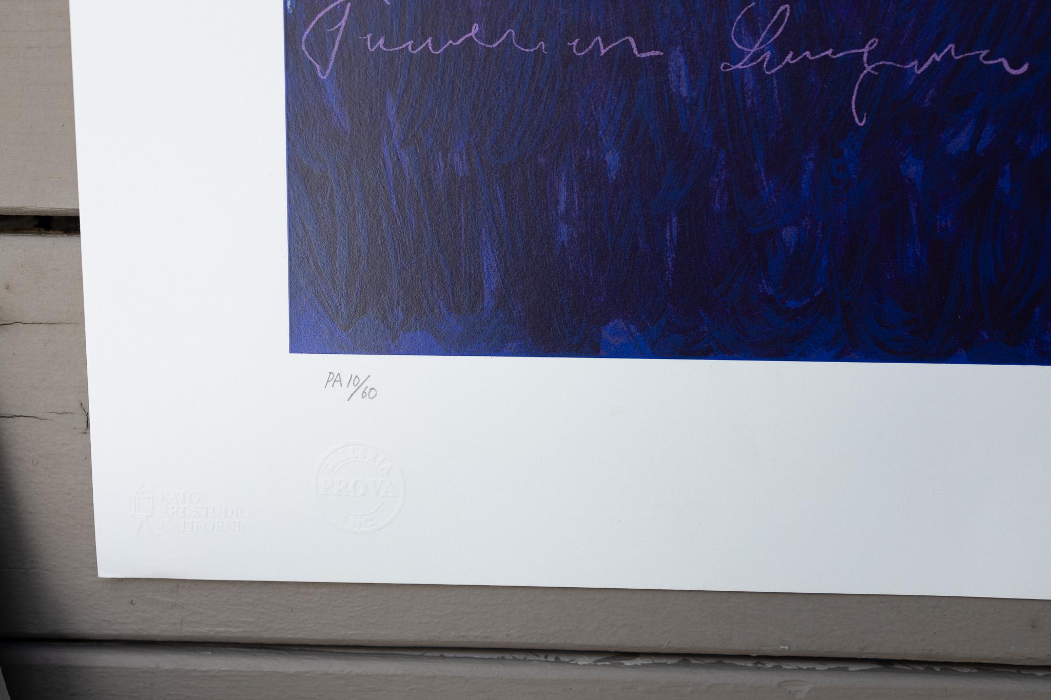 Scena d'acqua riflettente, serigrafia firmata, edizione 10/60 - Print di Joaquim Torrents Lladó
