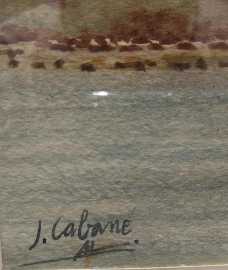 Original-Aquarellgemälde Cabane 19 Zaragoza, Cabane (Zeitgenössisch), Painting, von Joaquin Cabane