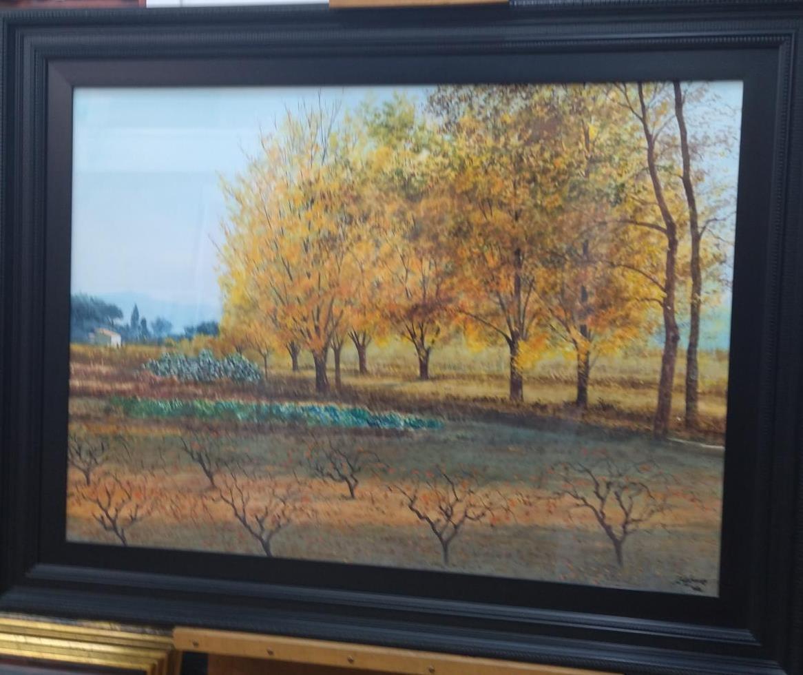  cabane.  Landschaft . figurativ.
Original-Aquarell des spanischen Künstlers
Joaquin Cabane. 1922/1993
Der Maler und Aquarellist Joaquim Cabané bereiste auf der Suche nach Inspiration verschiedene Punkte der spanischen und italienischen Geografie