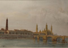 Cabane Zaragoza original watercolor painting