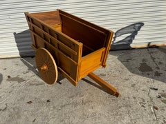 Joaquin Chaveri Inlaid Wooden Rolling Cart