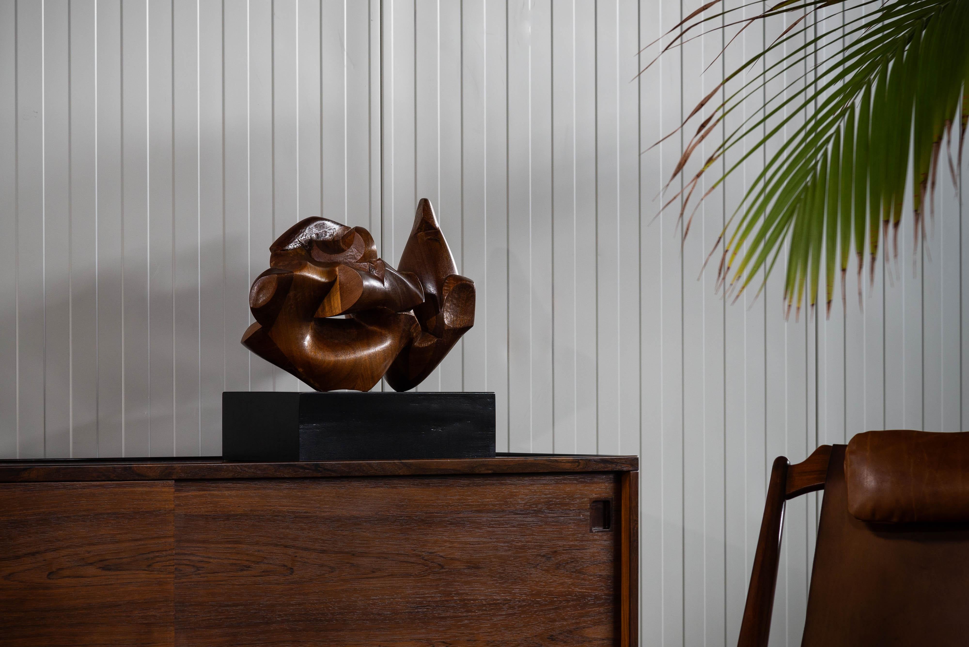 Fantastic sculpture by Joaquin Garcia Donaire made in his own atelier in Spain, 1960s. This abstract sculpture is made with a fantastic and unique shape. It is truly special from every angle, drawing inspiration from the male and female form. It is