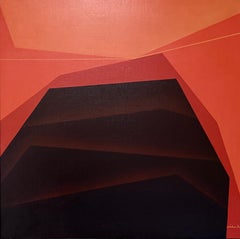 Baal II Iconic 1970s Geometric Abstraction (1978) large oil on canvas painting