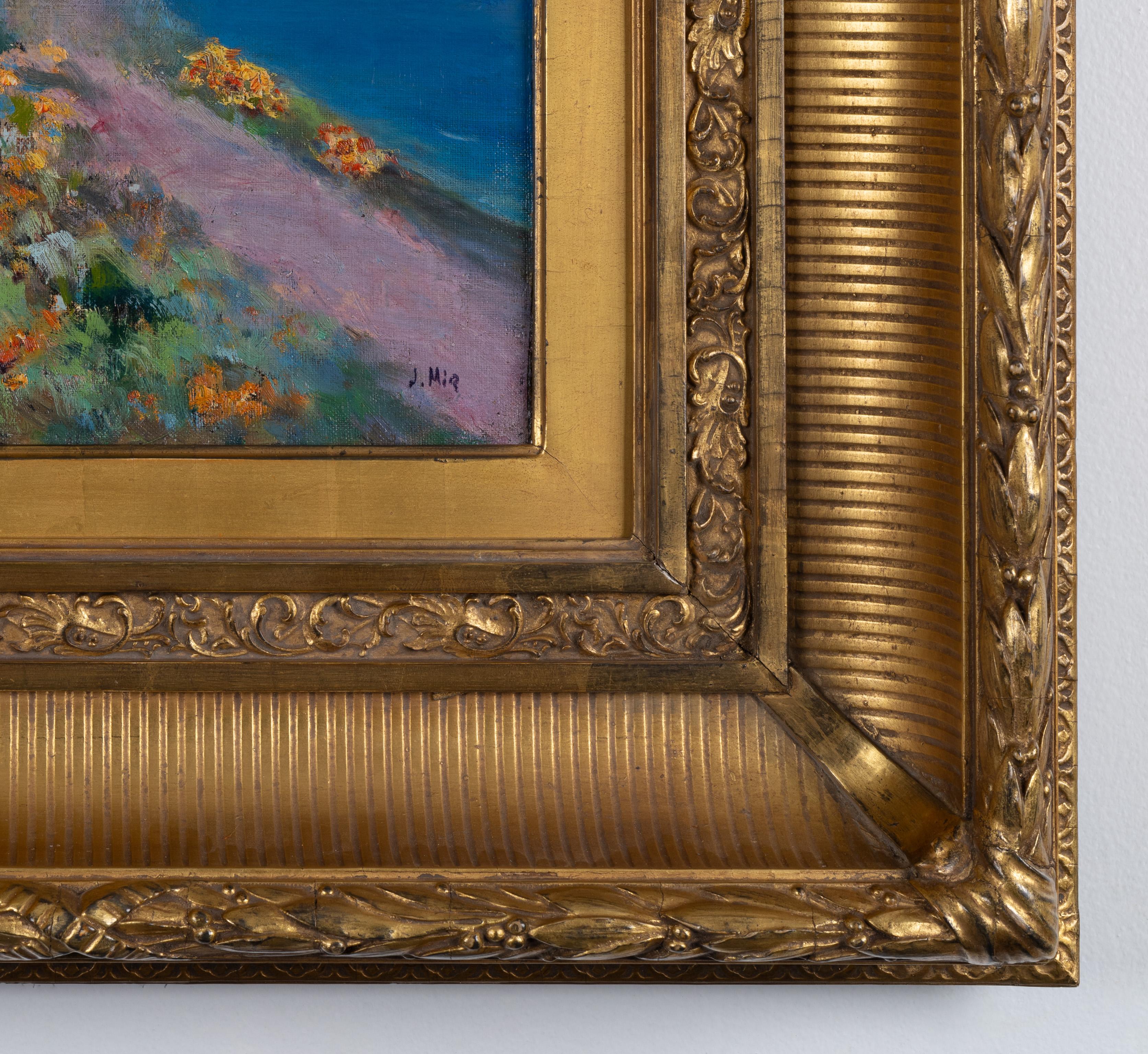 Vista de la costa - Landscape Painting Marrón de Joaquin Mir Trinxet