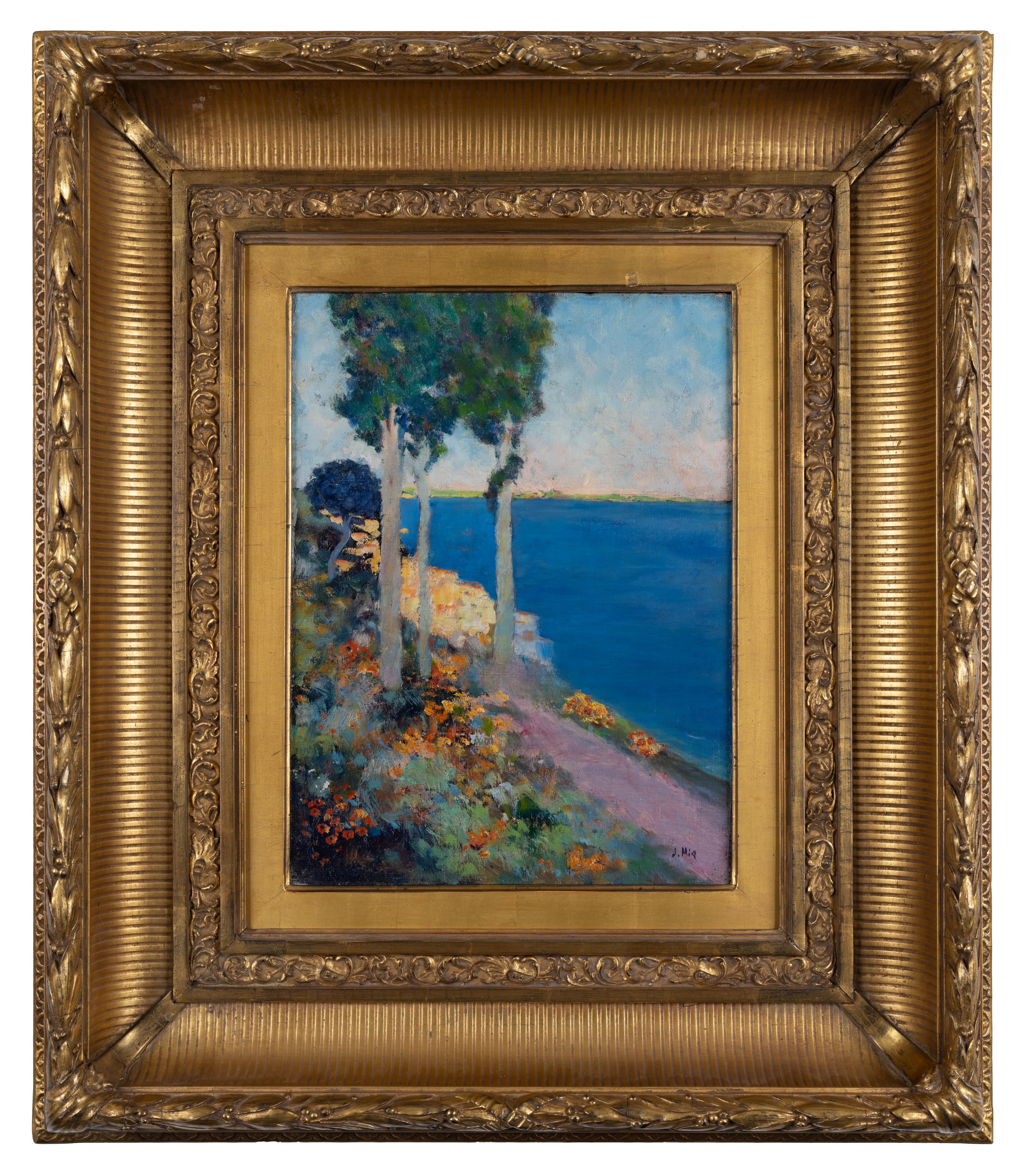 Landscape Painting de Joaquin Mir Trinxet - Vista de la costa