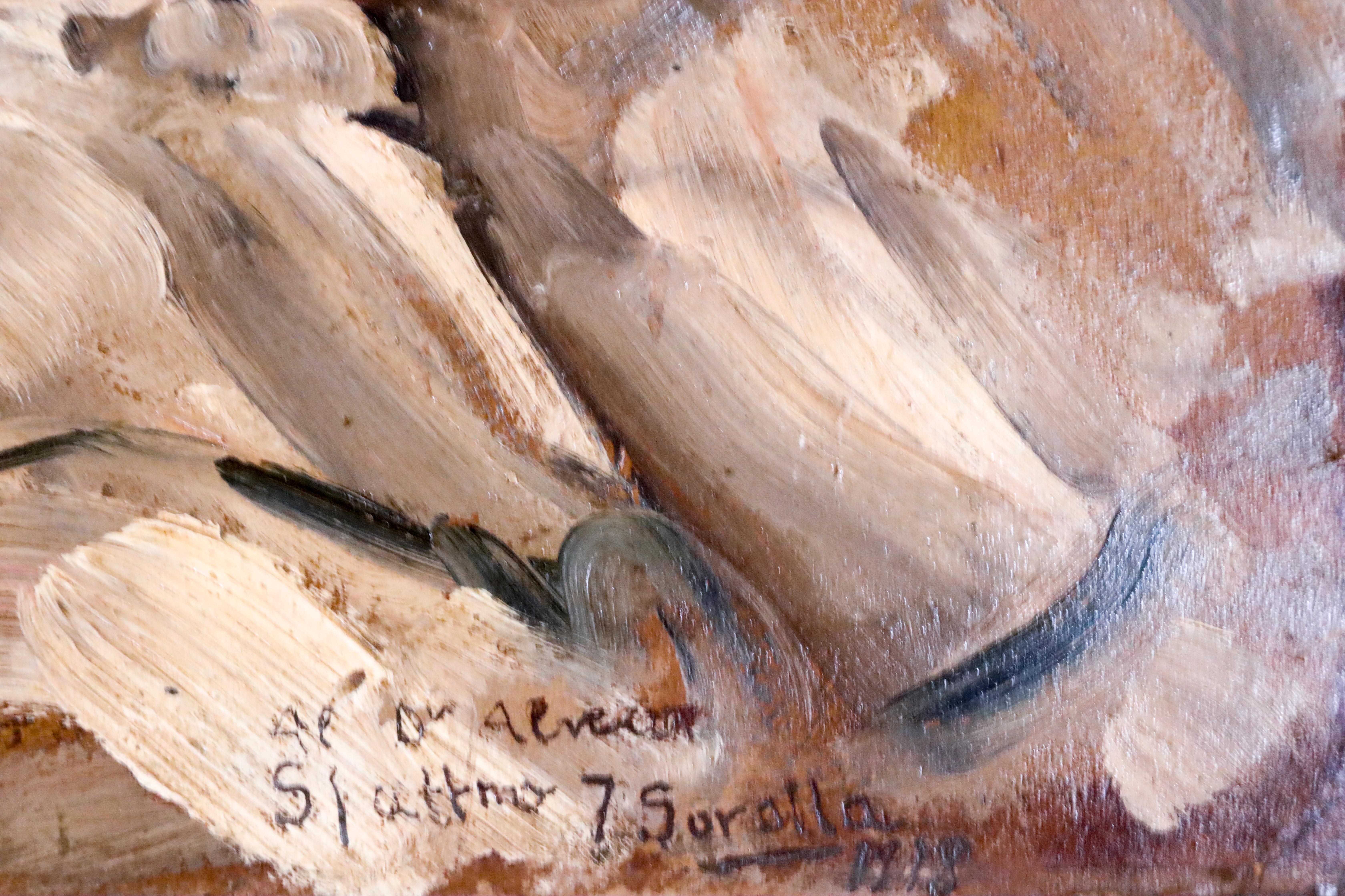 Ein Porträt eines kleinen Mädchens in einem weißen Kleid  In der Art von Sorolla – Painting von Unknown