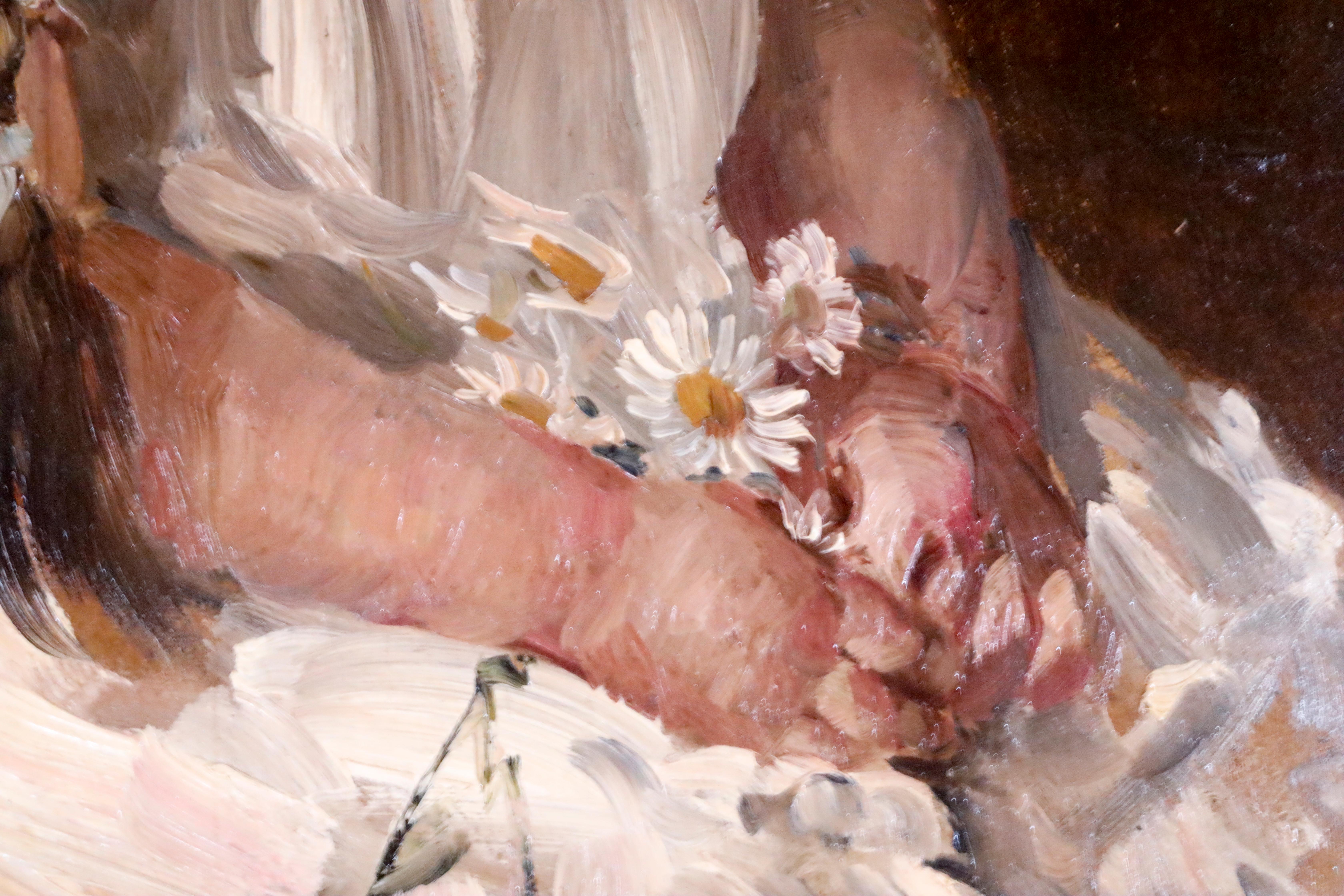 Ein Porträt eines kleinen Mädchens in einem weißen Kleid  In der Art von Sorolla (Post-Impressionismus), Painting, von Unknown