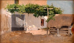 "Casa en la Huerta. Valencia“:: Öl auf Leinwand aus dem 19. Jahrhundert von Joaquín Sorolla