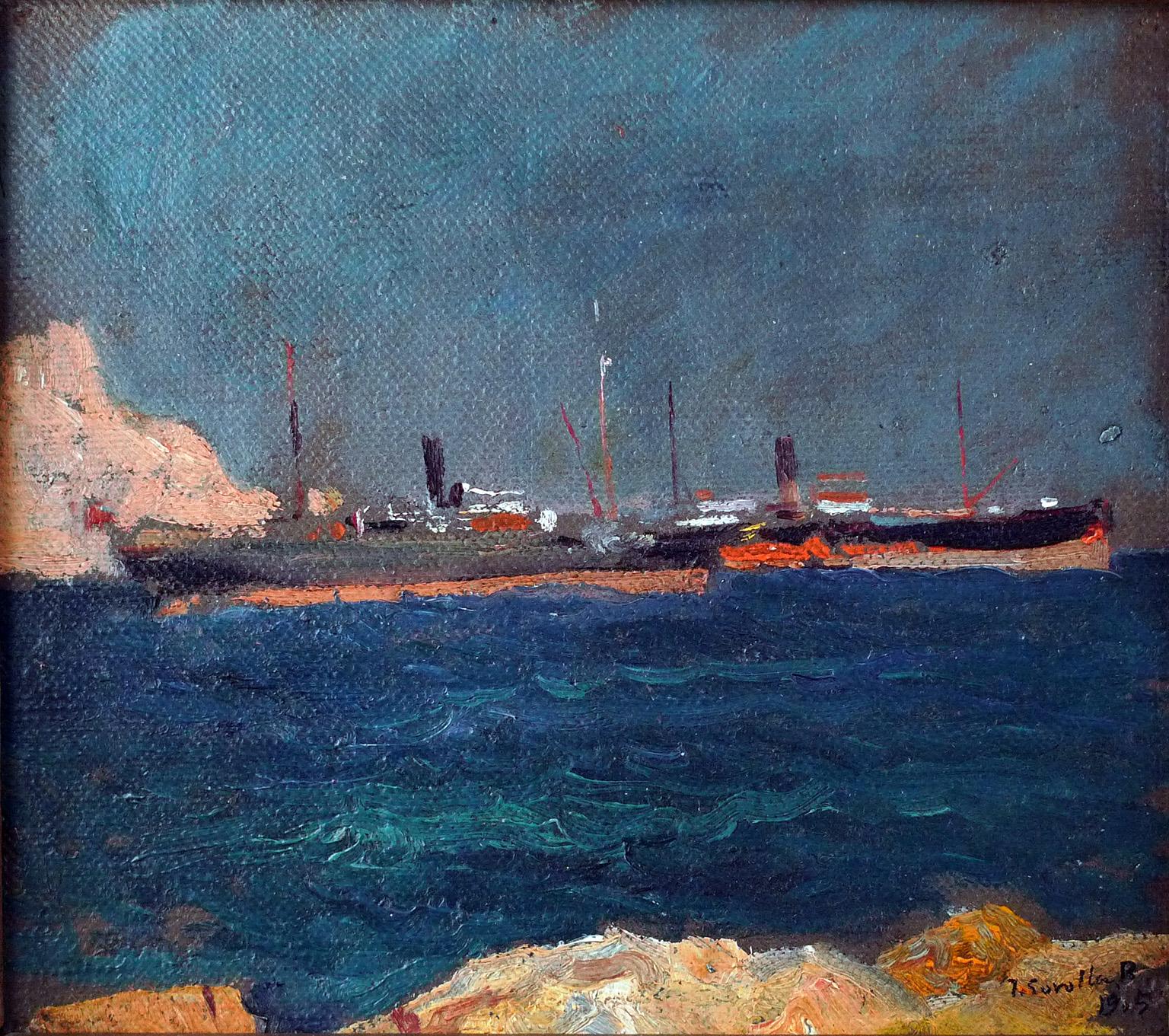 Puerto de Jávea - Painting di Joaquín Sorolla y Bastida