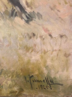 Joaquin Terruella bullfighting scene oil on canvas painting