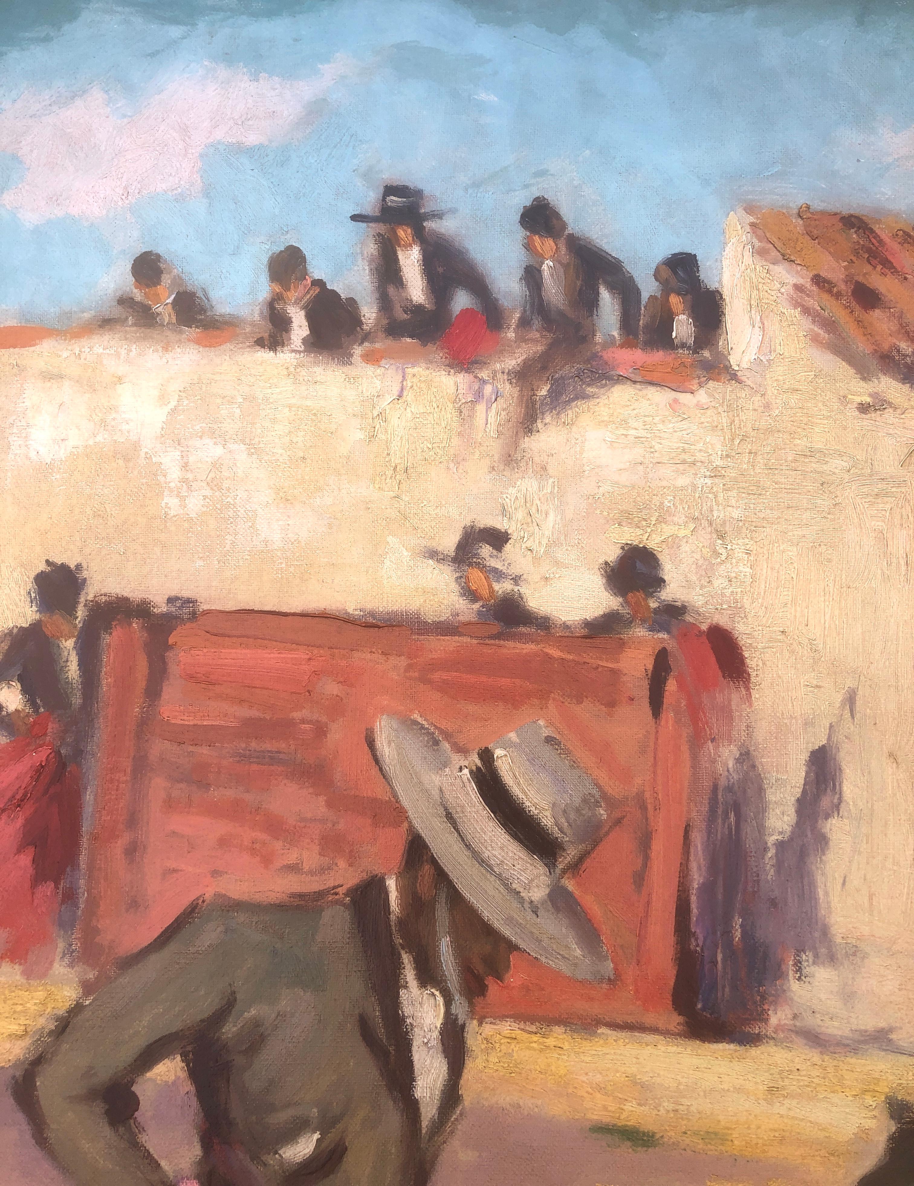 Frameless.

Joaquim Terruella Matilla (1891 - 1957)

Joaquim Terruella Matilla, nephew and disciple of Segundo Matilla.

Specialist in landscape painting and gender. Barcelona, Madrid and Zaragoza are his three favorite cities to exhibit his