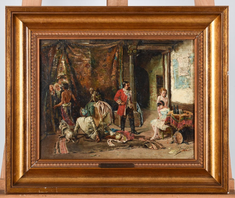 Backstage - Joaquín Capri y de Ruata (1855-1910) - Oil paint on canvas For Sale 2