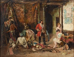 Antique Backstage - Joaquín Capri y de Ruata (1855-1910) - Oil paint on canvas