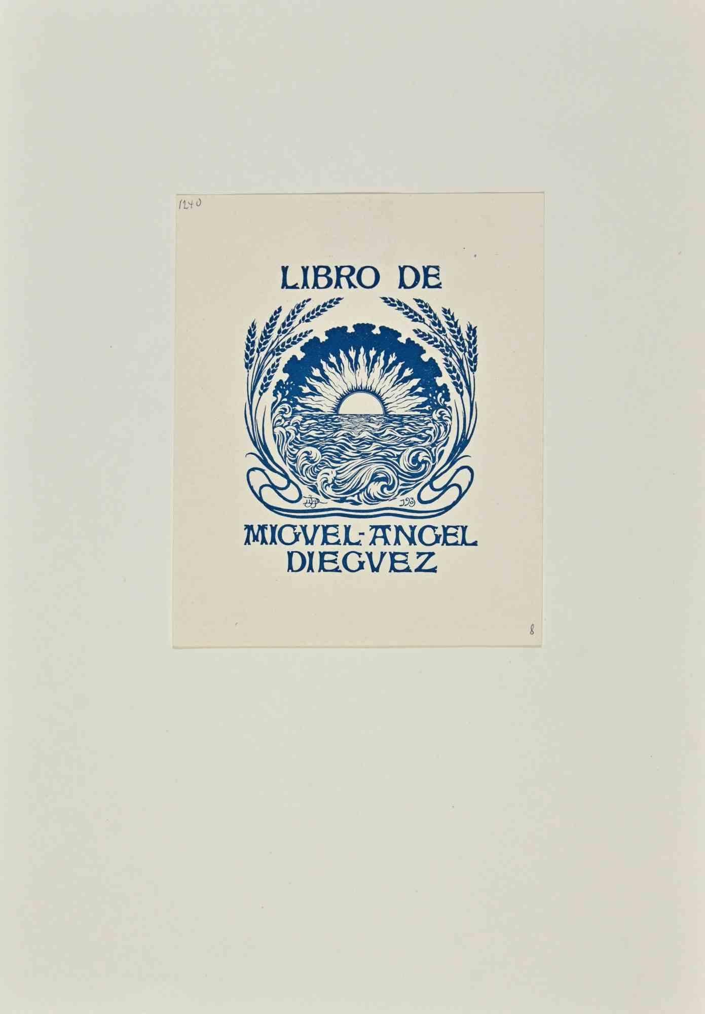 Libro de Miguel Angel Dieguez ist ein modernes Kunstwerk des spanischen Künstlers Joaquín Diéguez y Díaz aus dem Jahr 1903.
 
Kolorierter Holzschnitt auf Papier. Handsigniert auf der Rückseite
 
Das Werk ist auf Karton geklebt.
 
Gesamtabmessungen: