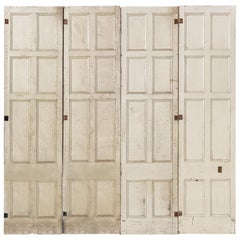 Job Lot of Four Large Sliding Door Panels, 20th Century
