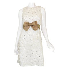 Jobére Vintage 1950’s White Embellished Dress