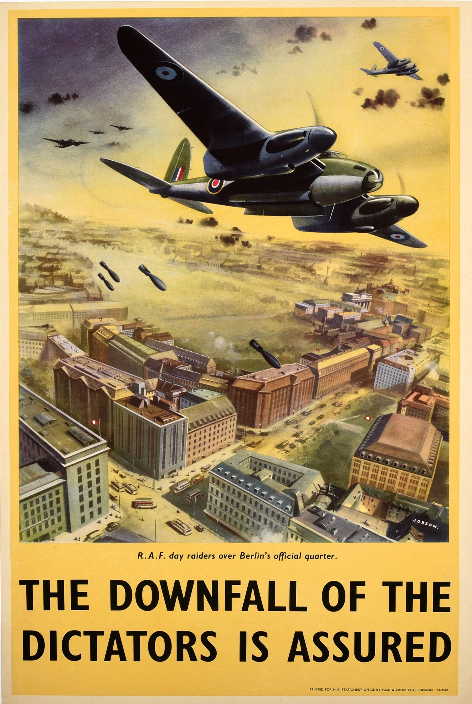 Jobson Print - Original Vintage WWII Poster The Downfall Of The Dictators Is Assured RAF Berlin