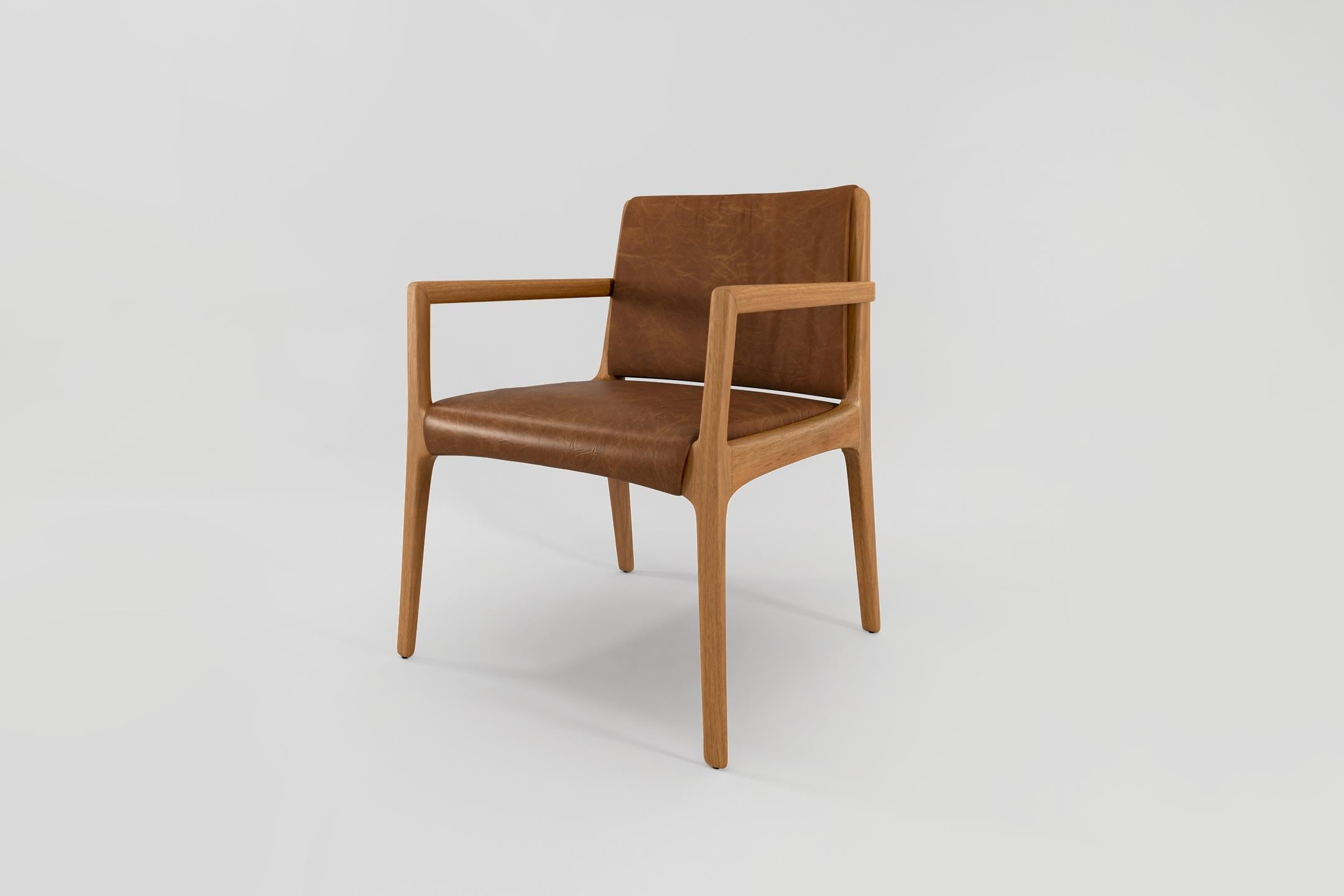 Moderner und minimalistischer Sessel „Joca“ aus Stoff oder Leder im Angebot 1