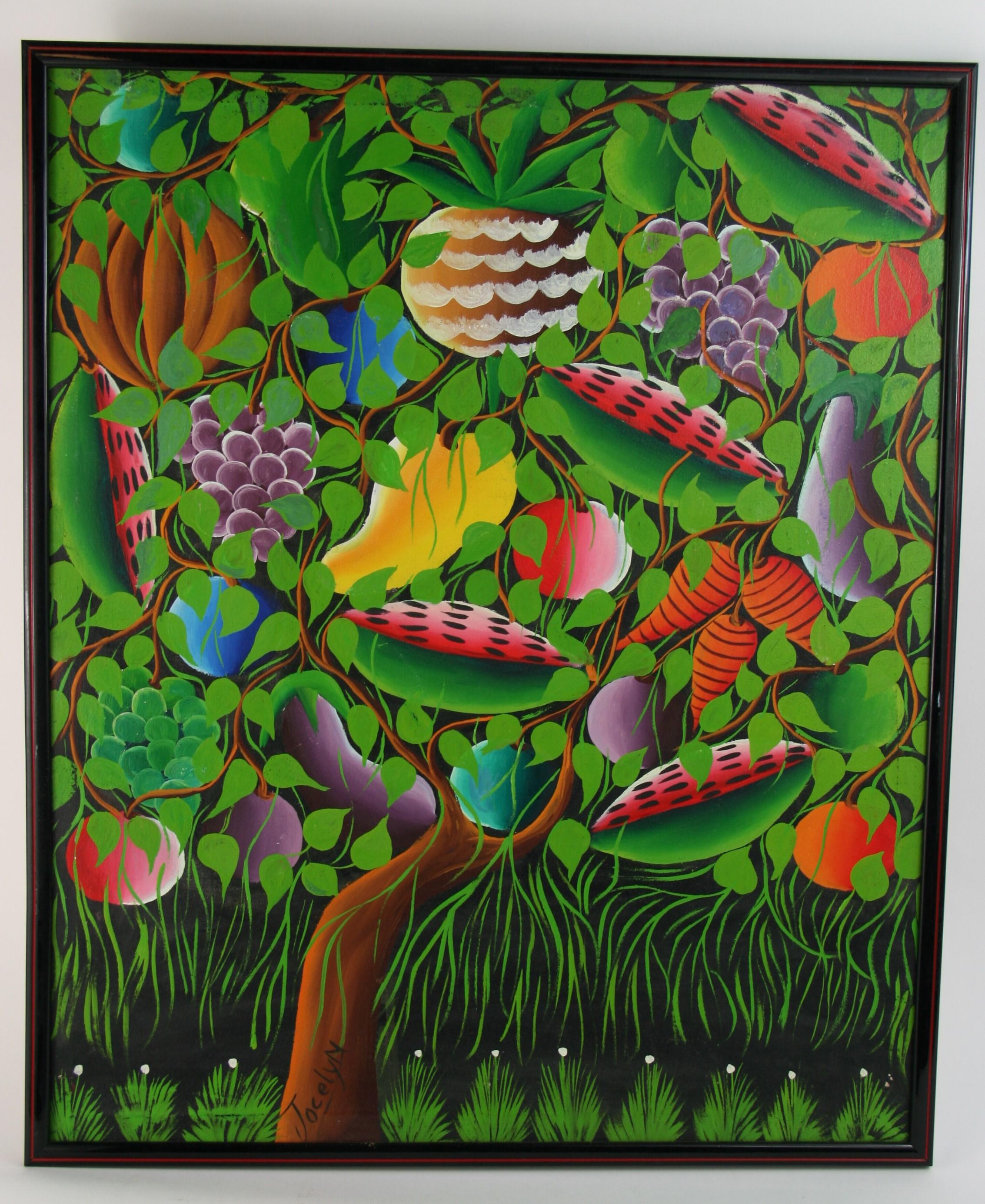 Paesaggio fantastico tropicale surreale #2 - Painting di Jocelyn