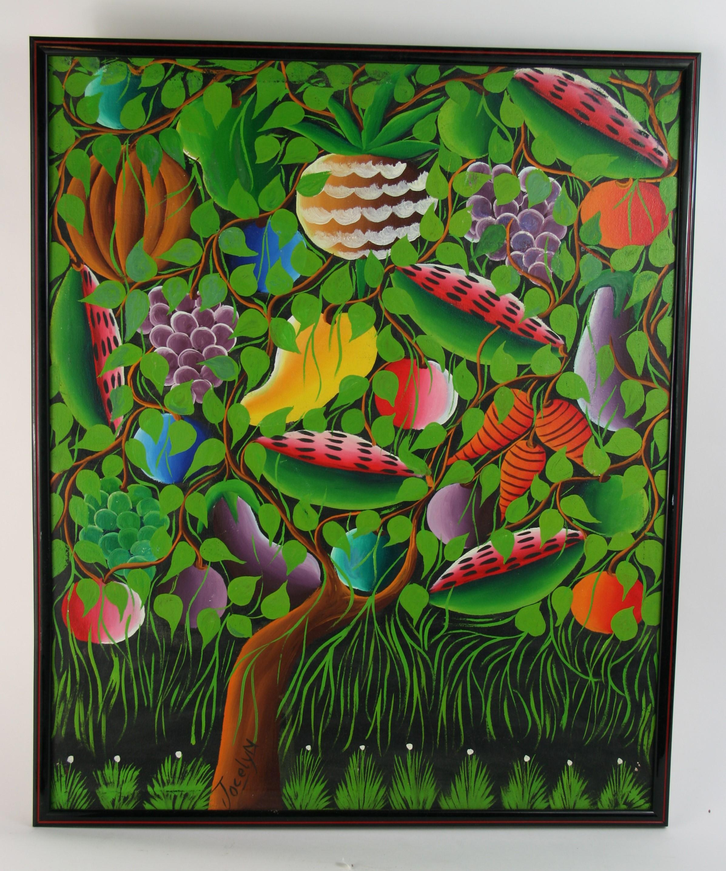 Abstract Painting di Jocelyn - Paesaggio fantastico tropicale surreale #2