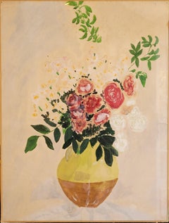 Gouache y acuarela franceses, Bodegón de rosas en confit jarre.