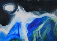 "He visto demasiadas olas" Pintura al óleo abstracta original