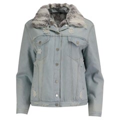 Jocelyn Fur Lined Denim Jacket Medium