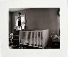 Boys and Crib, Teenage Mothers in Texas Series - Vintage Photograph