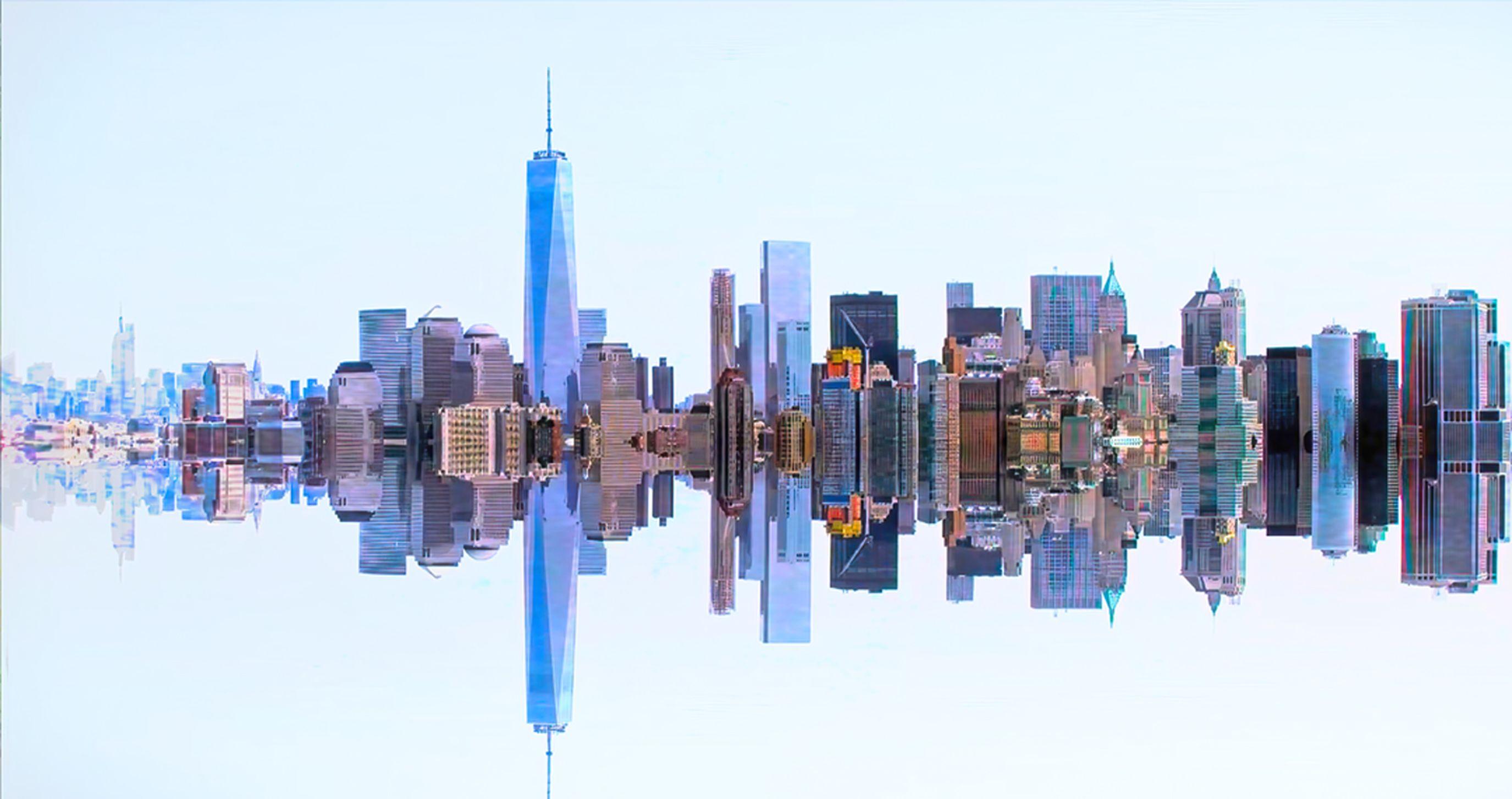 Jochen Cerny Color Photograph - NYC - Downtown Pano II, Photograph, C-Type